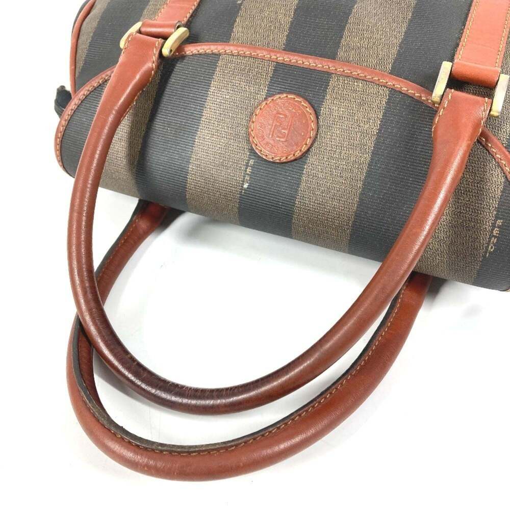 FENDI Vintage Logo Pecan Tote Bag, Flap Handbag, Leather, Men's & Women's, Khaki - Picture 8 of 16